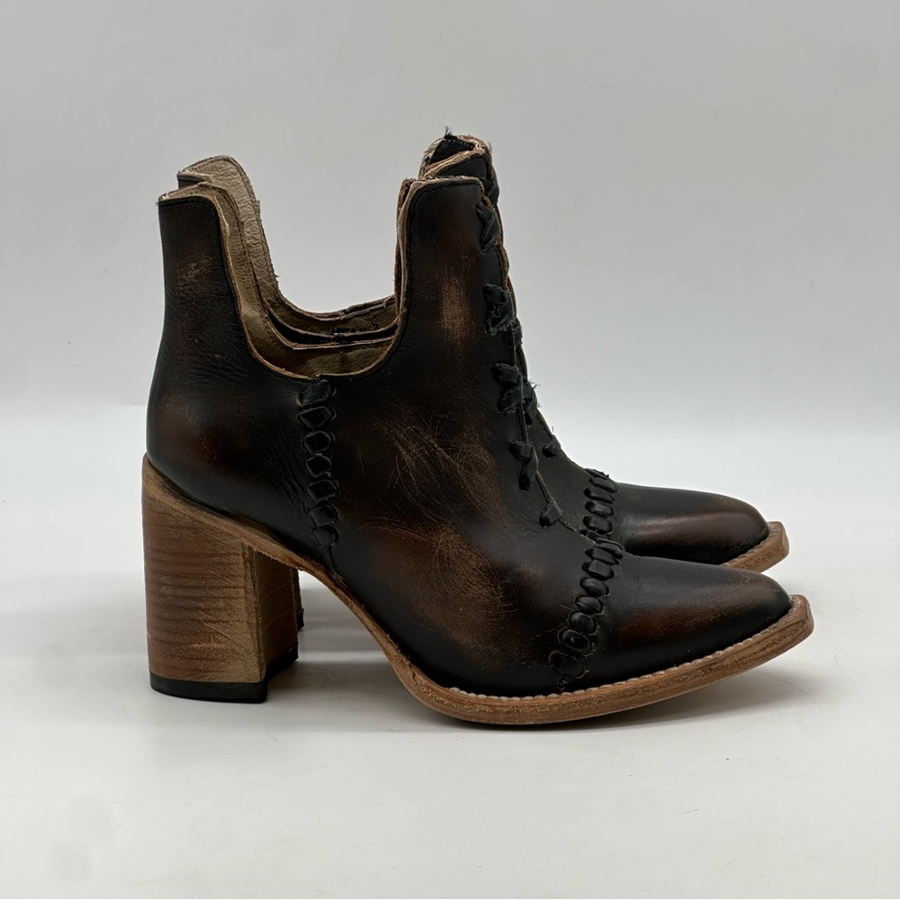 NWOB Freebird by Steven Brown Distressed Leather Ankle Booties